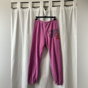 Freecity Magenta Sweatpants with Logo